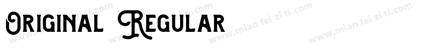 Original Regular字体转换